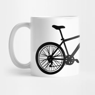 Simple hand drawn doodle of bicycle in black and white Mug